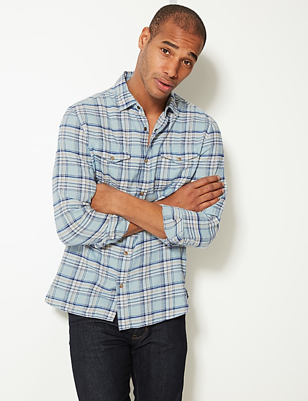 Pure Cotton Checked Shirt