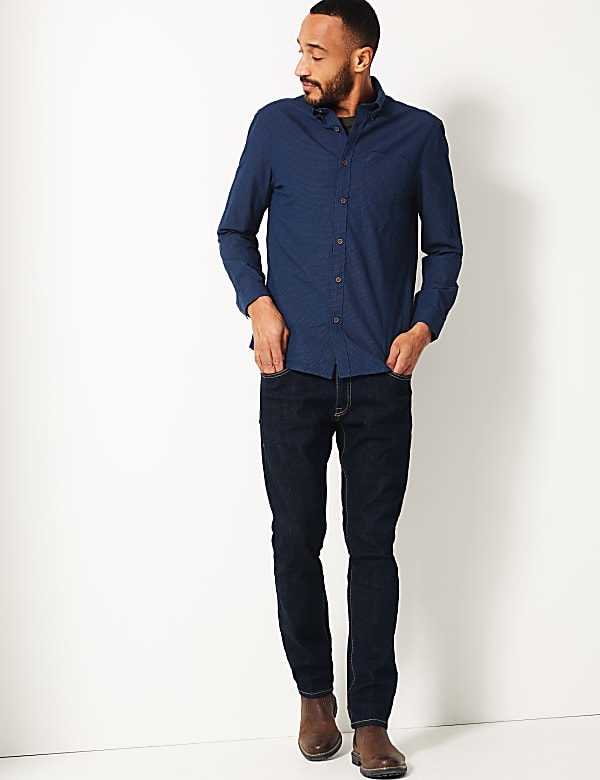 Pure Cotton Textured Shirt