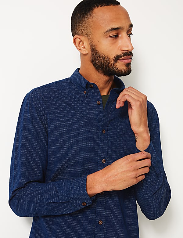 Pure Cotton Textured Shirt