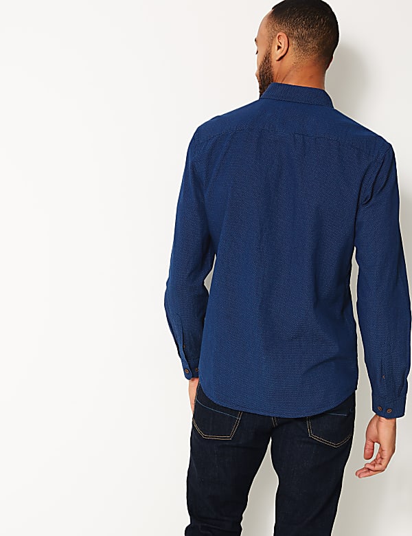 Pure Cotton Textured Shirt