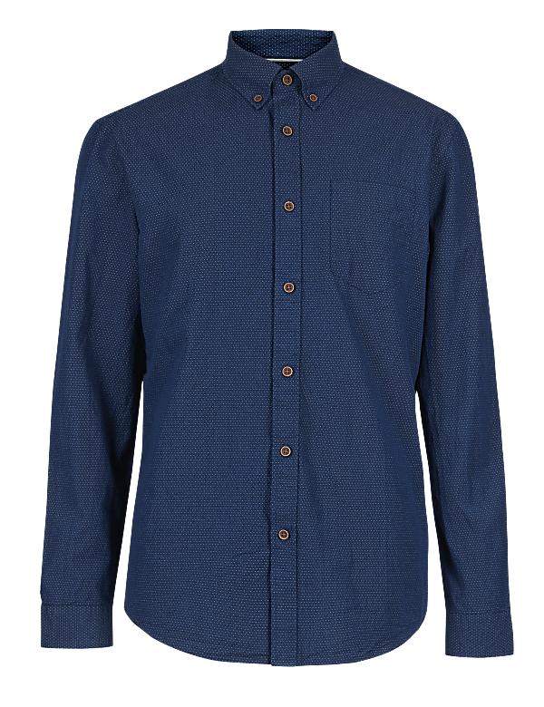 Pure Cotton Textured Shirt