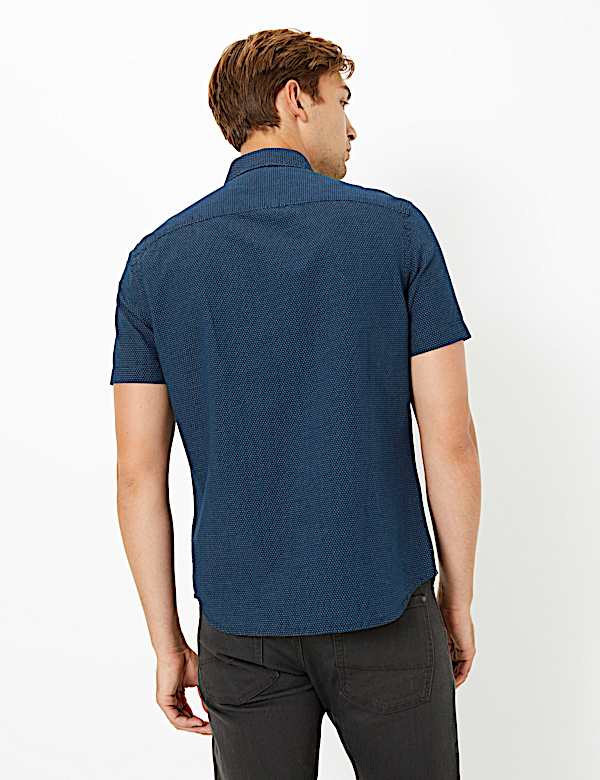 Cotton Dot Textured Shirt