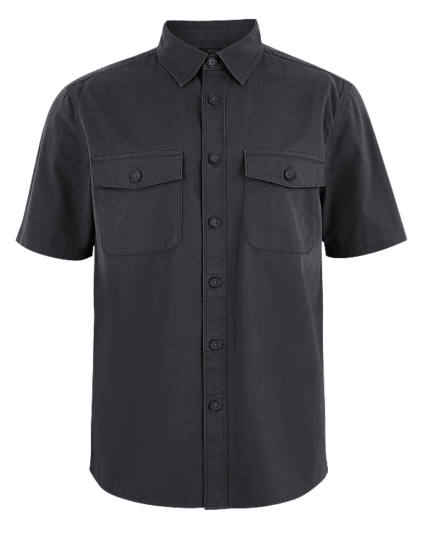 Pure Cotton Utility Overshirt