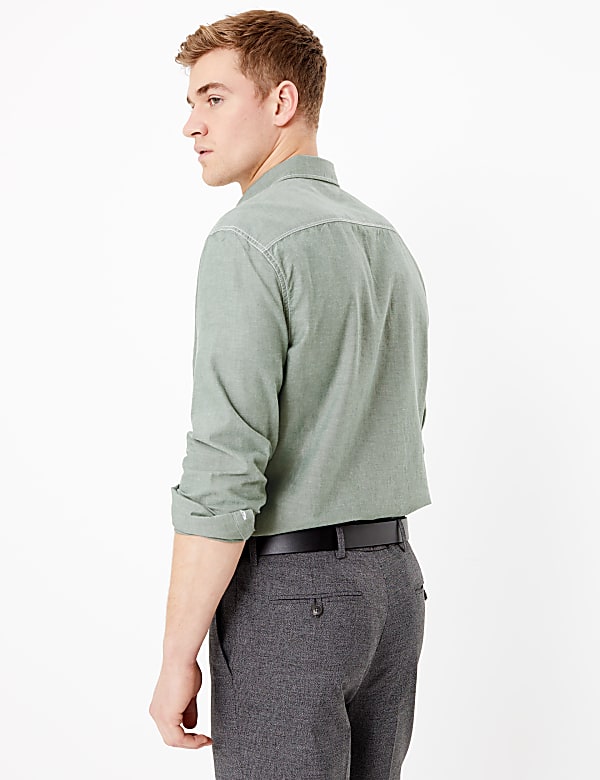 Pure Cotton Chambray Shirt