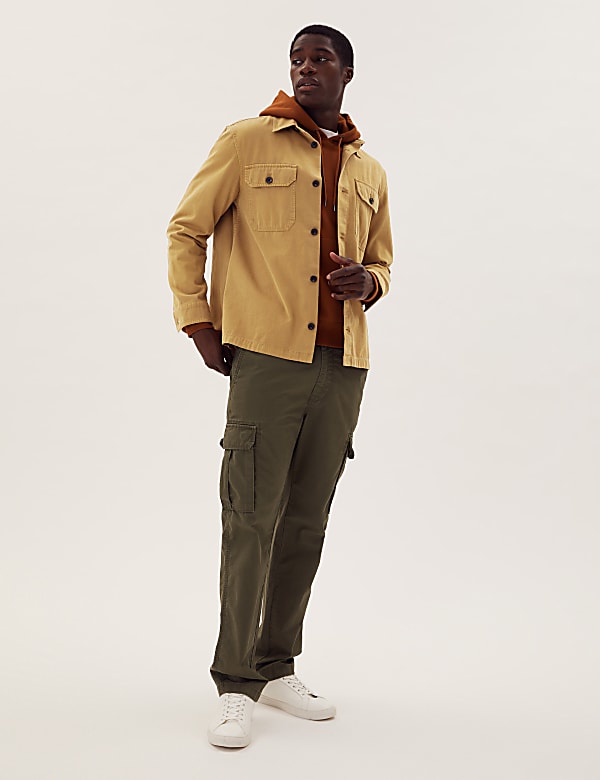 Pure Cotton Garment Dyed Overshirt