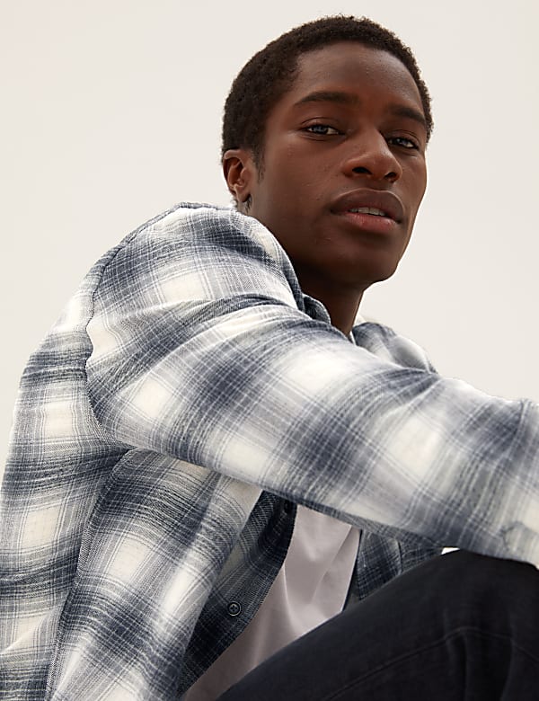 Pure Cotton Flannel Checked Shirt
