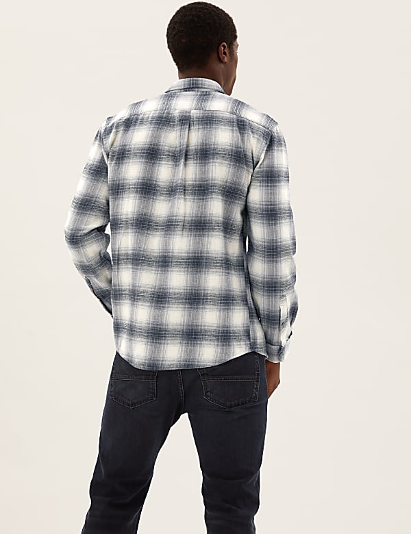 Pure Cotton Flannel Checked Shirt