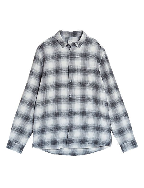 Pure Cotton Flannel Checked Shirt