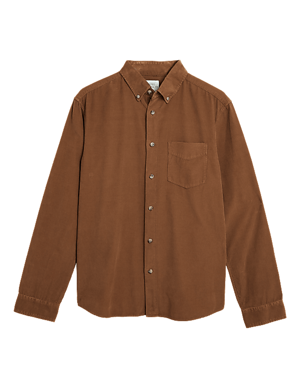 Pure Cotton Garment Dyed Corduroy Shirt