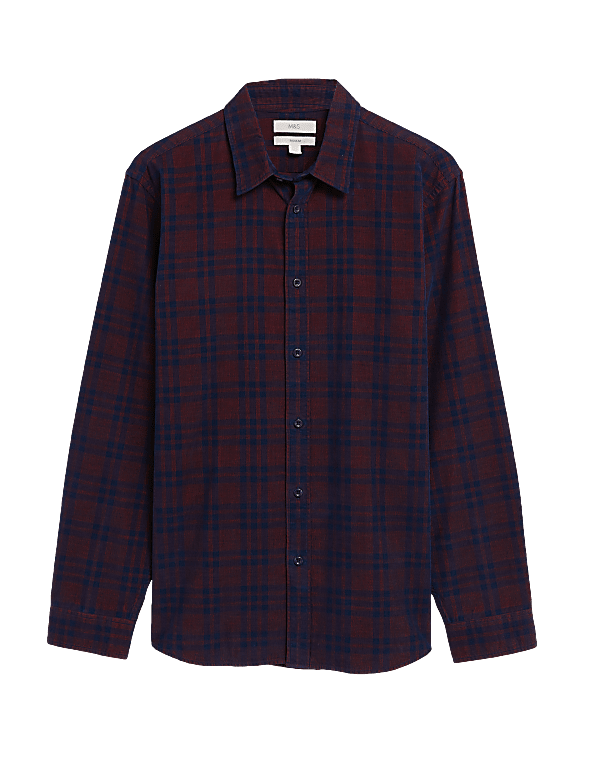 Pure Cotton Corduroy Check Shirt