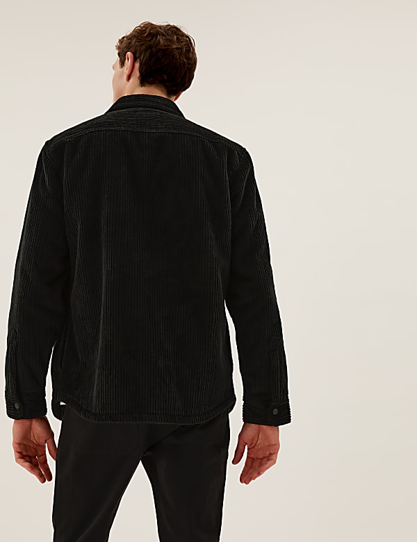 Borg Lined Corduroy Shacket