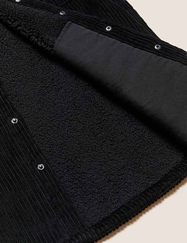 Borg Lined Corduroy Shacket