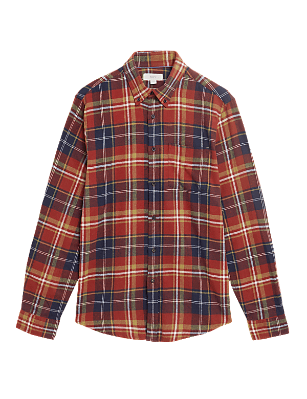 Pure Cotton Flannel Check Shirt