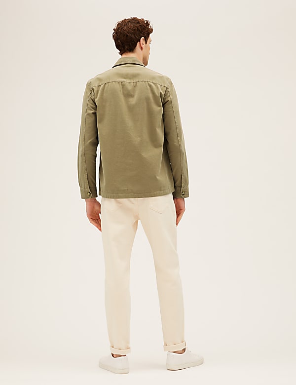 Pure Cotton Garment Dyed Overshirt