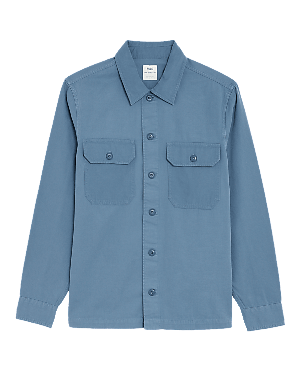 Pure Cotton Utility Overshirt
