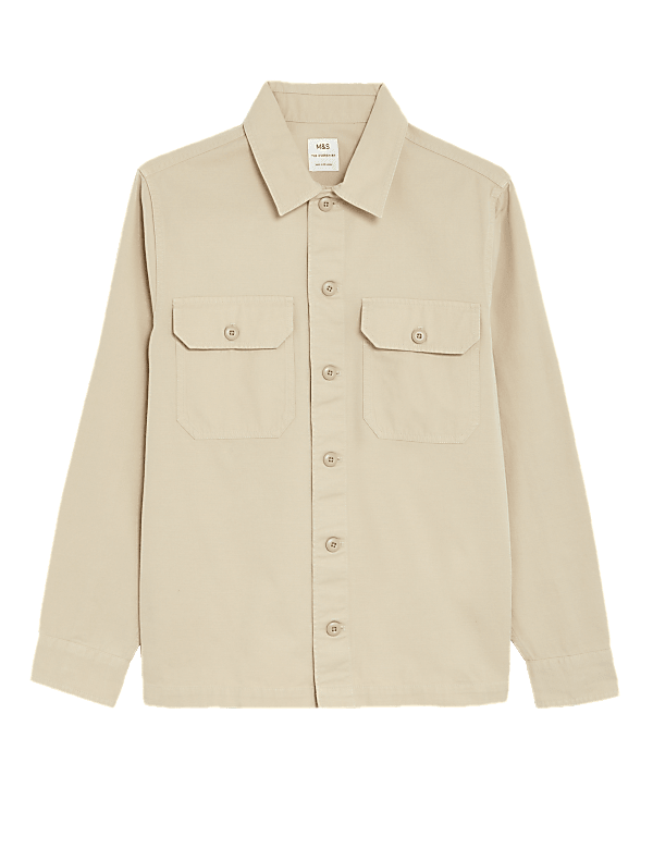 Pure Cotton Utility Overshirt