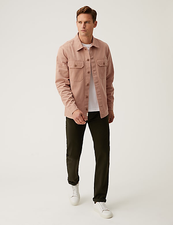 Pure Cotton Utility Overshirt