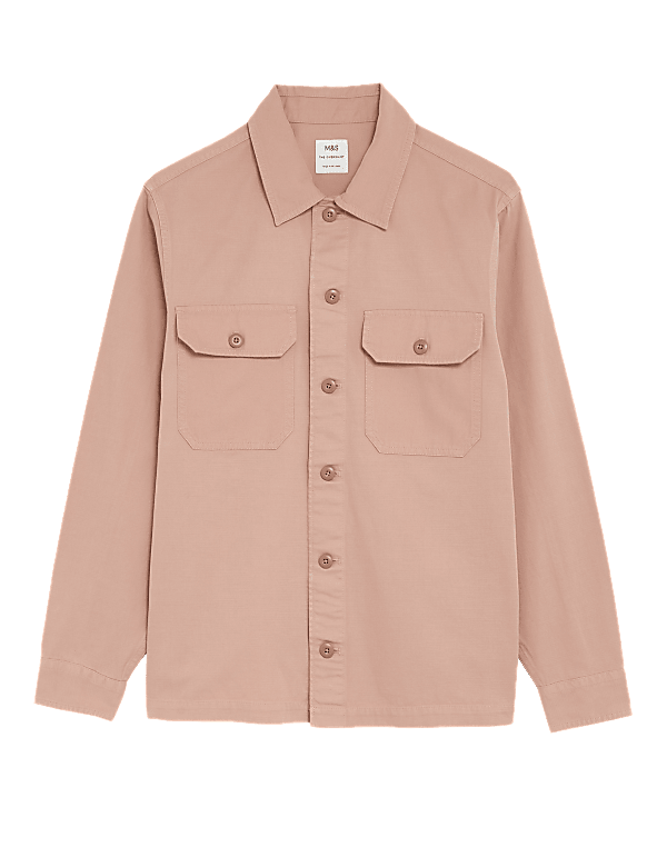 Pure Cotton Utility Overshirt