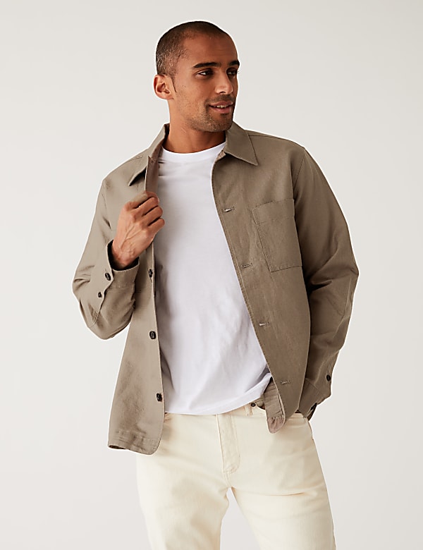 Linen Blend Overshirt
