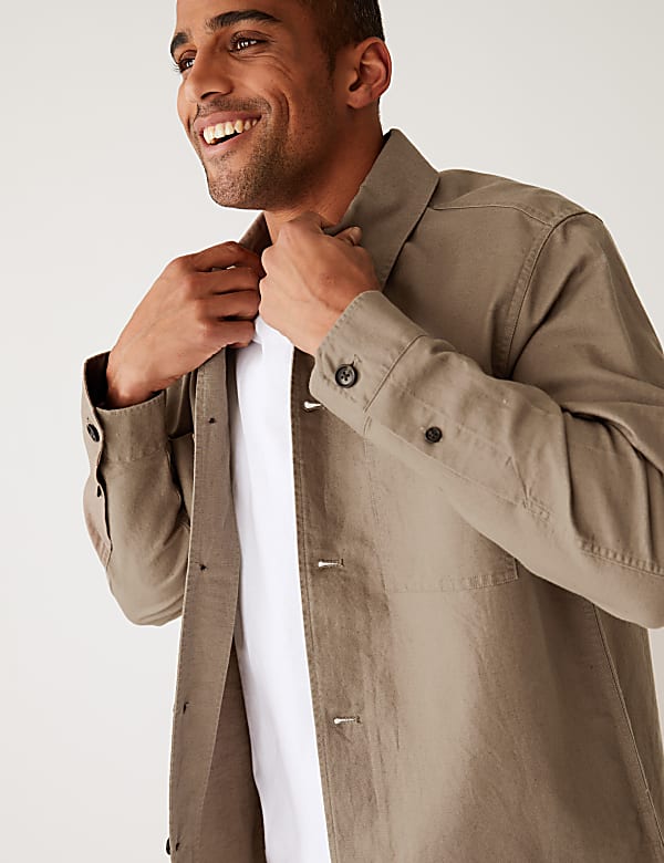 Linen Blend Overshirt