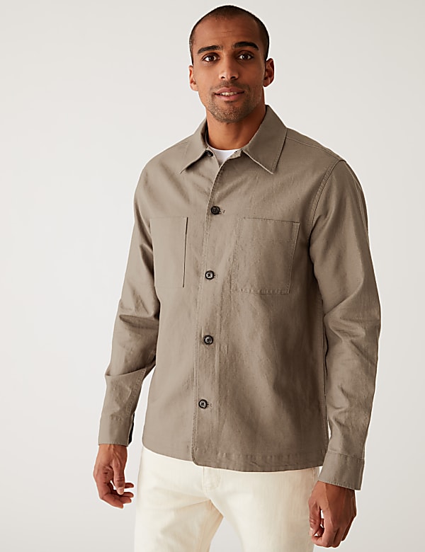 Linen Blend Overshirt