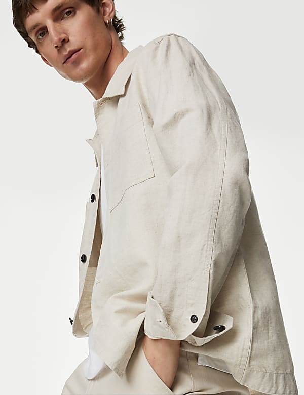 Linen Blend Overshirt