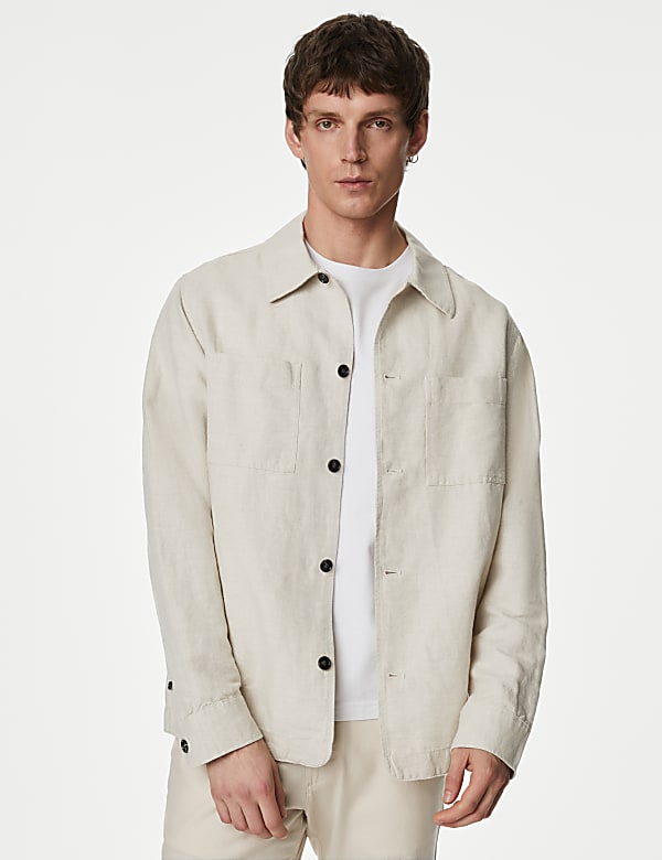 Linen Blend Overshirt