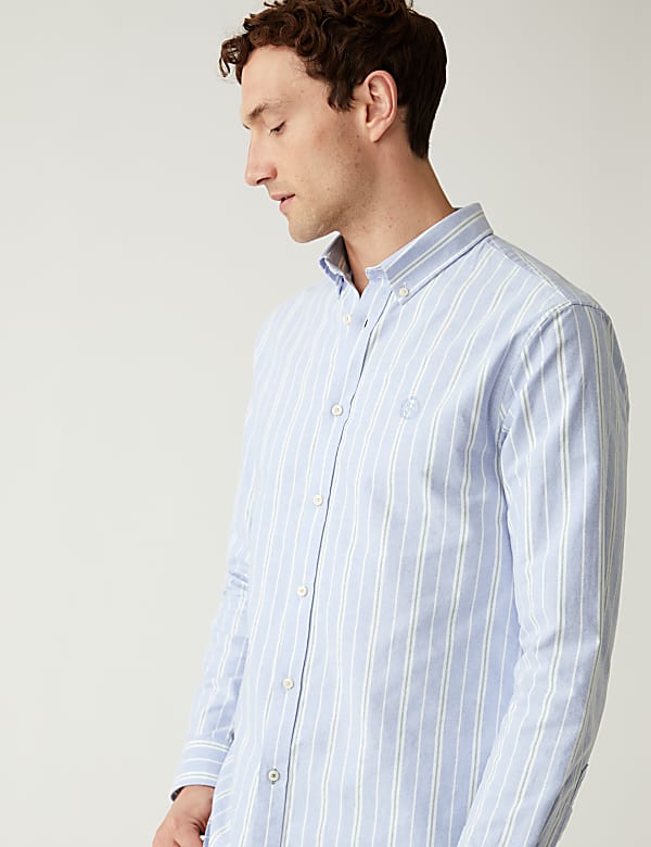 Pure Cotton Striped Oxford Shirt