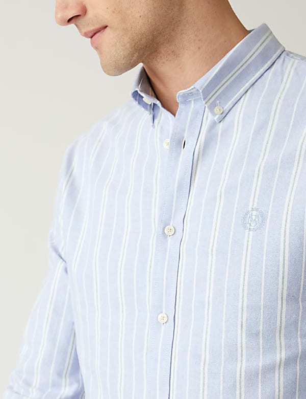 Pure Cotton Striped Oxford Shirt