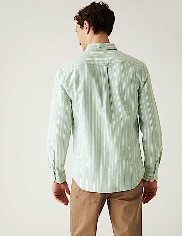 Pure Cotton Striped Oxford Shirt