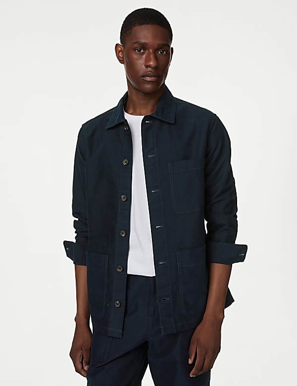 Cotton Rich Overshirt DARK NAVY Shirts M S HK