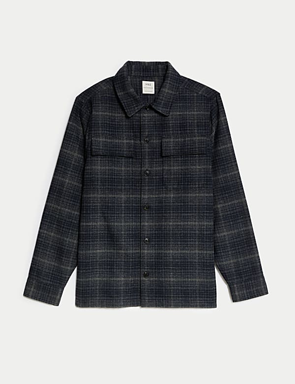Textured Check Overshirt - PT
