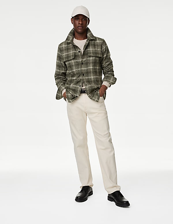 Textured Check Overshirt