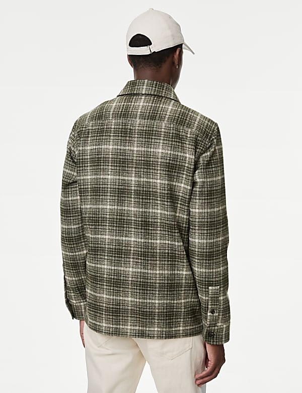 Textured Check Overshirt