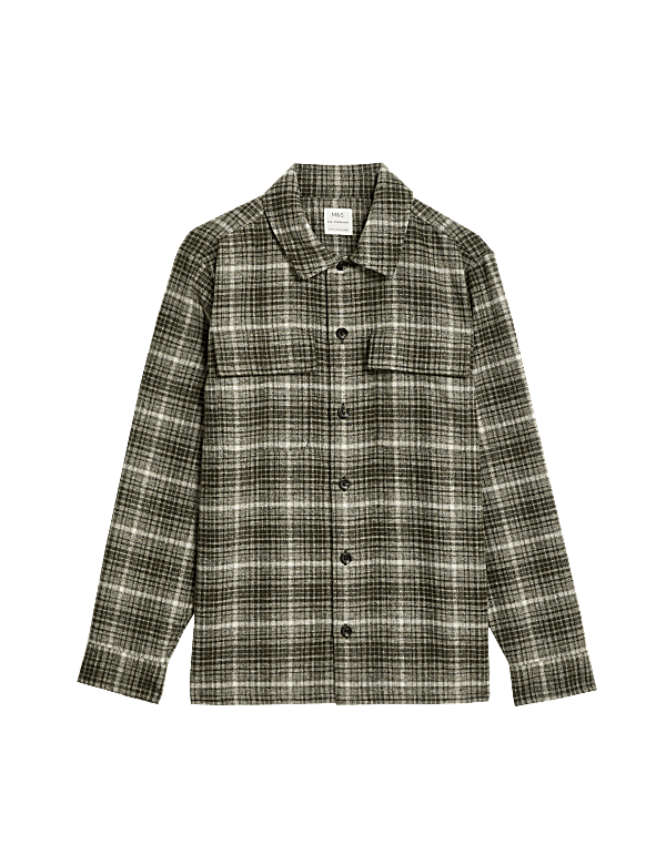 Textured Check Overshirt