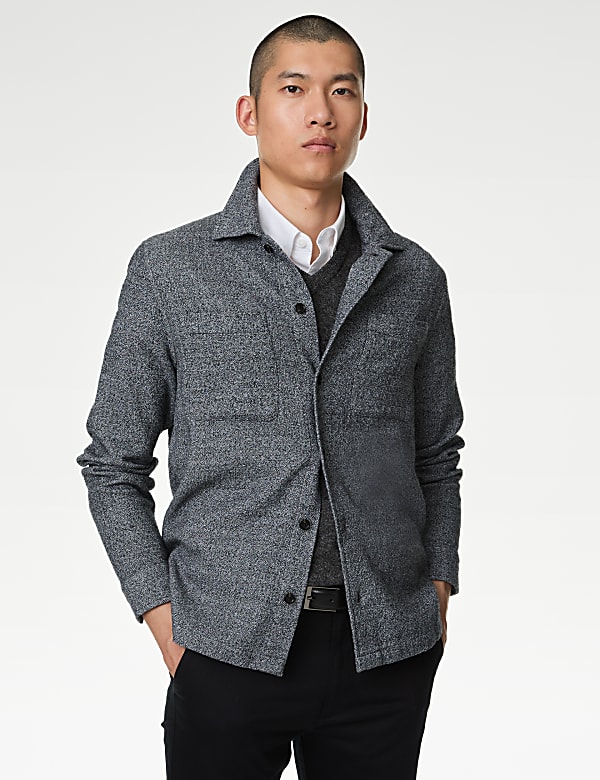 Buy Pure Cotton Textured Overshirt at Marks Spencer
