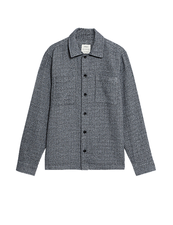 Pure Cotton Textured Overshirt