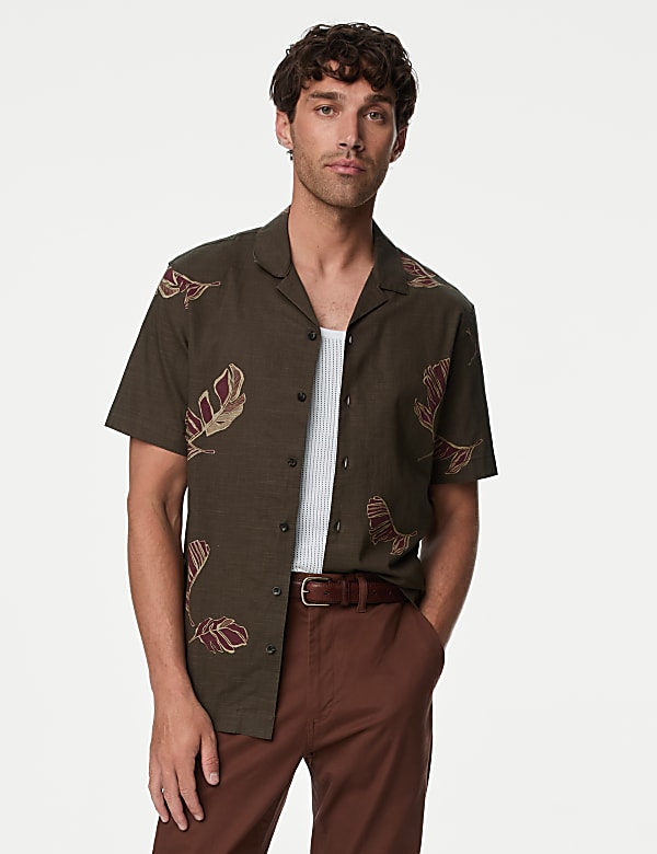 Easy Iron Pure Cotton Hawaiian Shirt