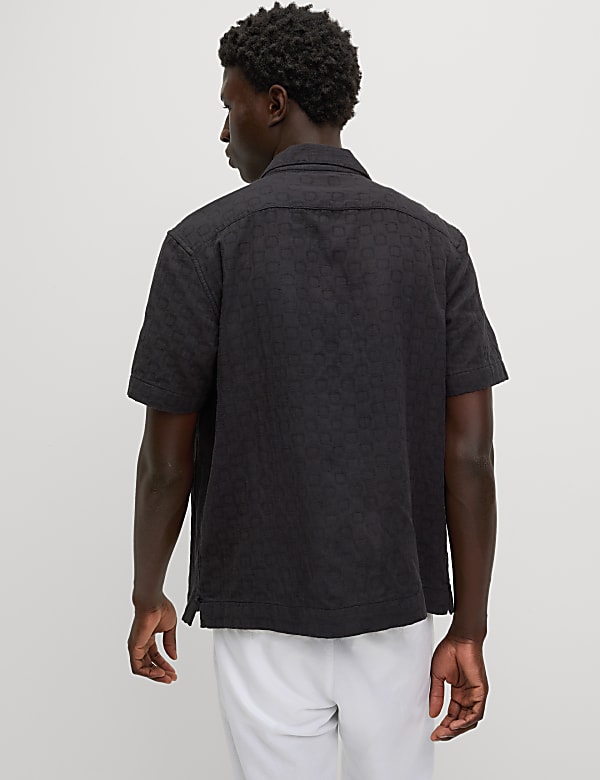 Easy Iron Pure Cotton Textured Shirt