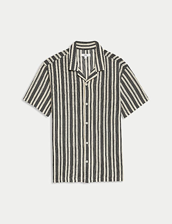Regular Fit Cotton Rich Striped Shirt - BN