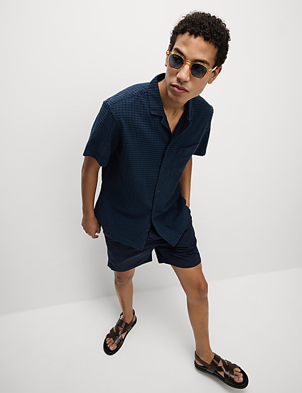 Cotton Rich Textured Check Shirt - ID