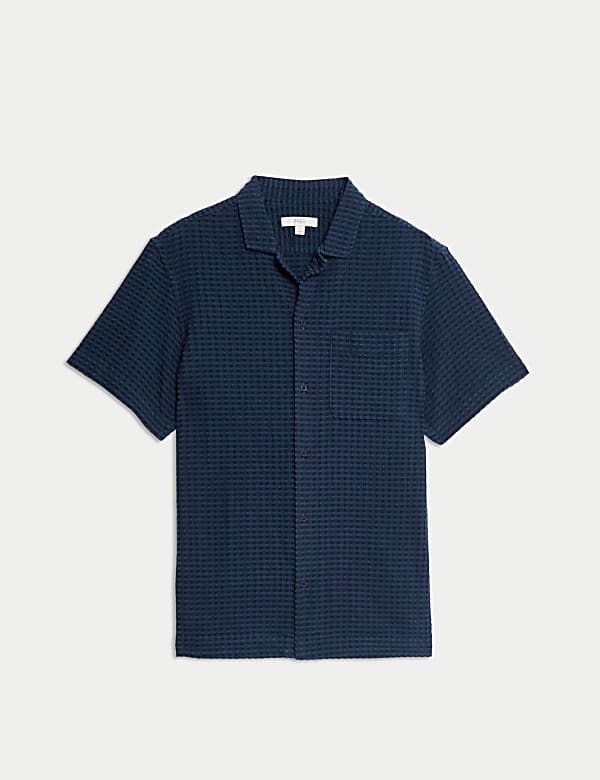 Cotton Rich Textured Check Shirt - ID