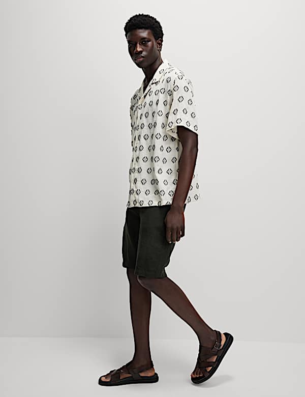 Pure Cotton Geometric Print Shirt - SI