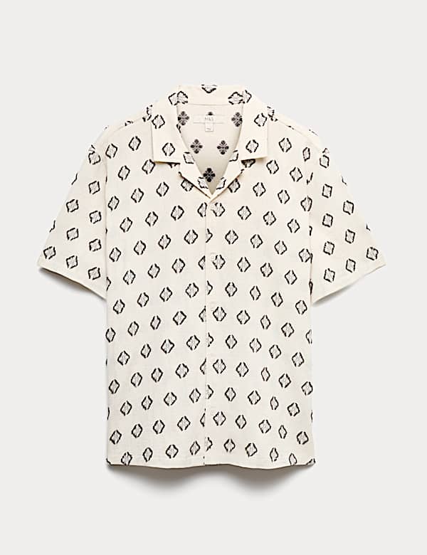 Hemd aus reiner Baumwolle mit geometrischem Muster - AT