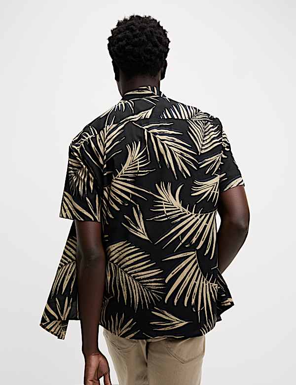Regular Fit Cotton Blend Short Sleeve Shirt