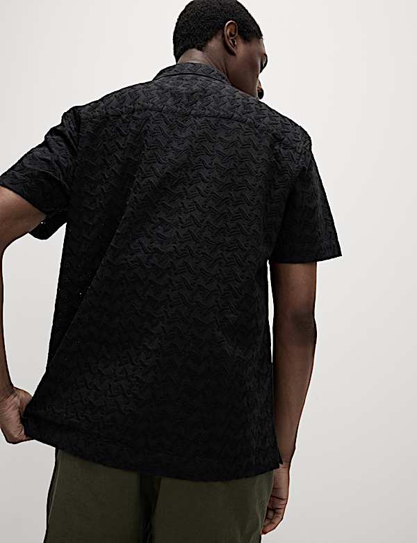 Regular Fit Short Sleeve Embroidered Shirt