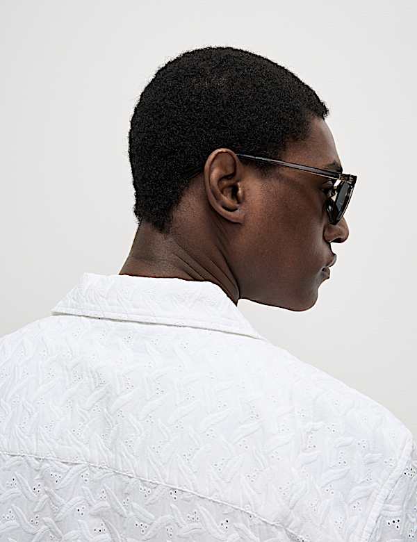 Regular Fit Short Sleeve Embroidered Shirt