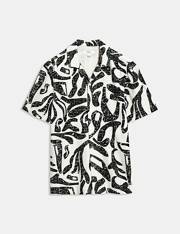 Regular Fit Abstract Print Short Sleeve Shirt - LT
