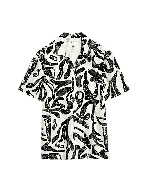 Regular Fit Abstract Print Short Sleeve Shirt