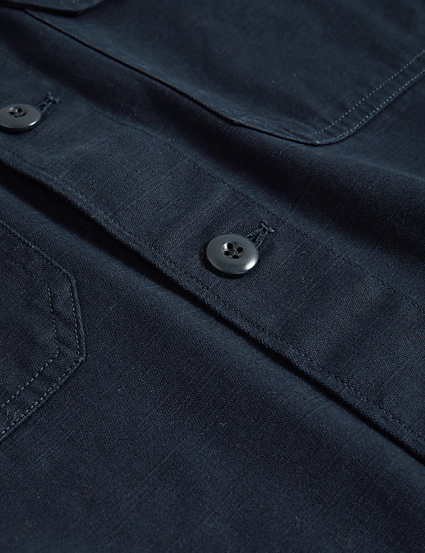 Pure Cotton Utility Overshirt